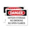 Signmission Oxygen Storage No Smoking No Open Flames Danger Sign, Plastic, 10in W x 7in L, 2PK OS-2PACK-DS-P-710-L-1853 - alternate 1